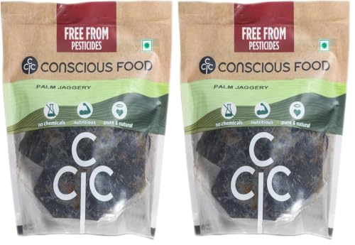 Image of Conscious Food Palm Jaggery, 500 gm | Pure & Natural Sweetener | Boosts Digestive System | Sugar Alternative | Karupatti /Thati Bellam /Pana Vellam (Pack of 2)