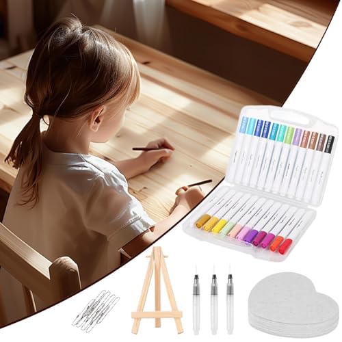 Kit de dibujo de textura de espuma y lona 3D con cepillo 6