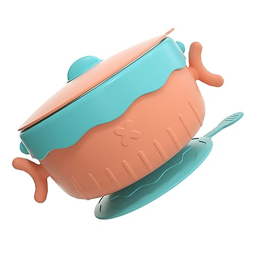 Toddmomy 1 Vajilla Complementaria Cuencos Aislantes Para Bebés Platos De Alimentación Para Bebés Cuenco Para Bebés Con Tapa Cuenco Con Ventosa Para Pequeños Cuenco Para Bebés Con