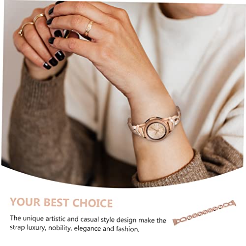 Banda de reloj oro rosa pulsera para hombre ajustable compatible con esferas clásicas 4