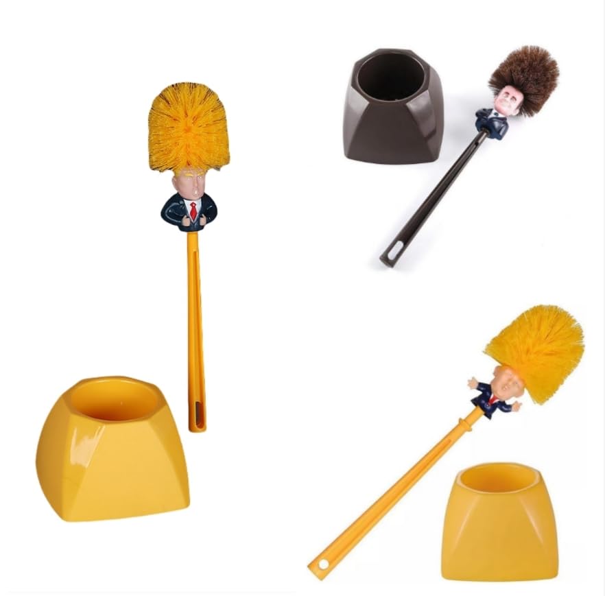 De beroemde toiletborstel Donald Trump met de houder, Trump Fun Political Gag Plus een cadeau voor je vrienden, maak je toilet eens weer geweldig, president nieuwigheid cadeau (Trump Brush basis