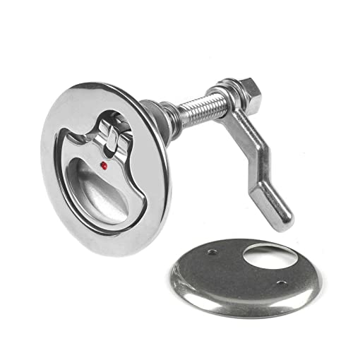 JT-HLM Cierre de acero inoxidable con mango ajustable para barco, hebilla de suelo, elevación de escotilla con cierres de placa trasera