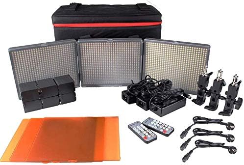 Aputure HR672KIT (HR672S + HR672W*2) 672 Led Video Light Panel Kit Studio Lighting with FSK 2.4G Wireless Remote Control
