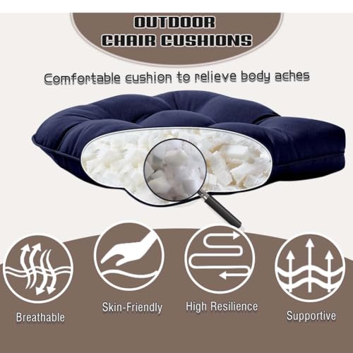 Cojín para silla de gran espesor con acabado textil premium 8