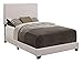 Crown Mark Erin Upholstered Panel Bed in Stone Khaki, Twin