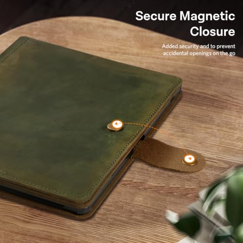 Image of CoBak Premium Genuine Leather Case for 11 inch Device, Not Compatiable with TCL