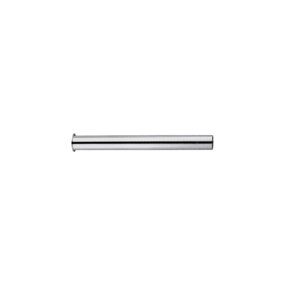 TUBO DI SCARICO CANNA CANOTTO CROMATA CON BORDO D° 26 mm X 30 CM
