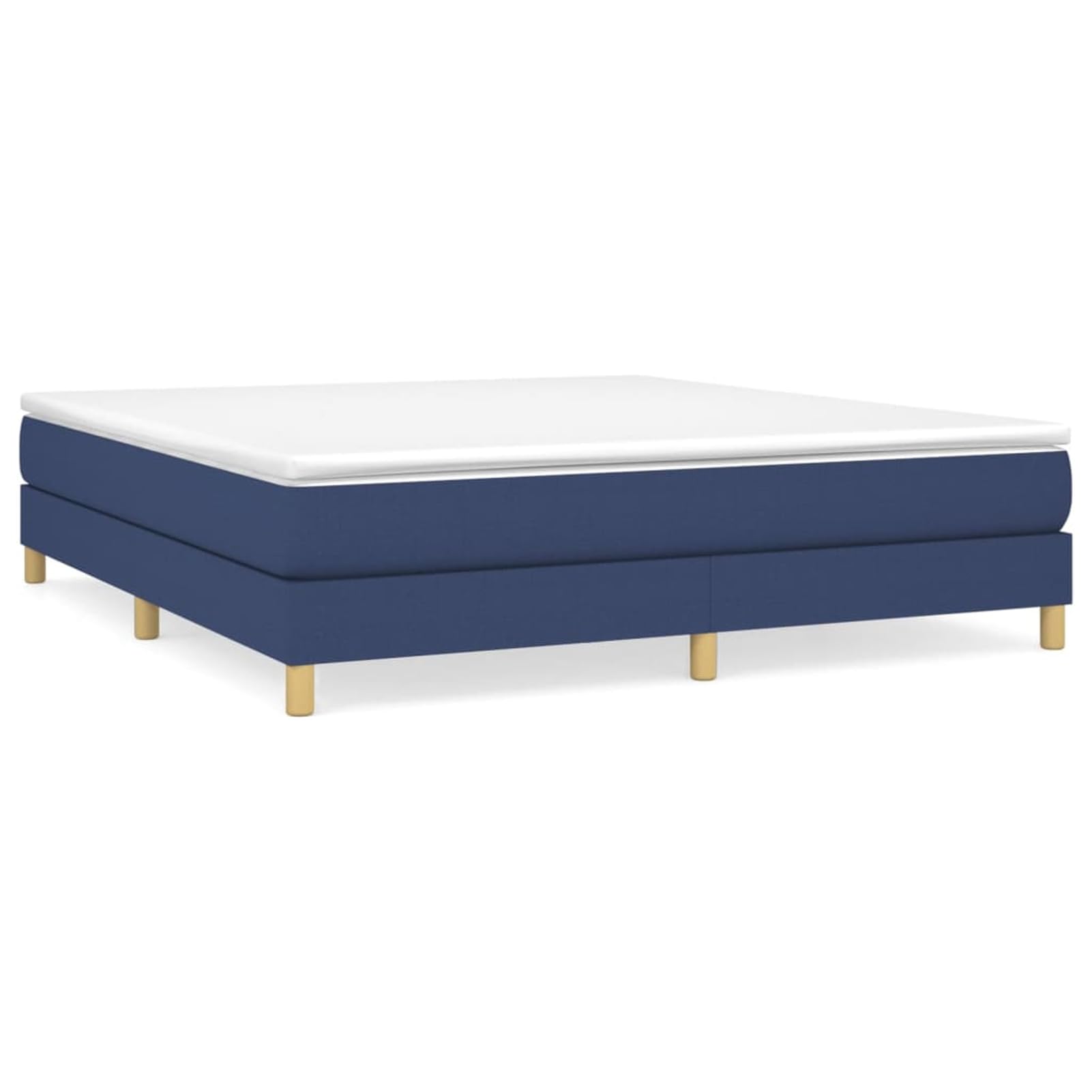 ShGaxin Cadre de lit Spring, sommier, chambres de jeunes, lit relaxant, cadre de lit, meuble de lit, cadre de lit, tissu bleu 160 x 200 cm