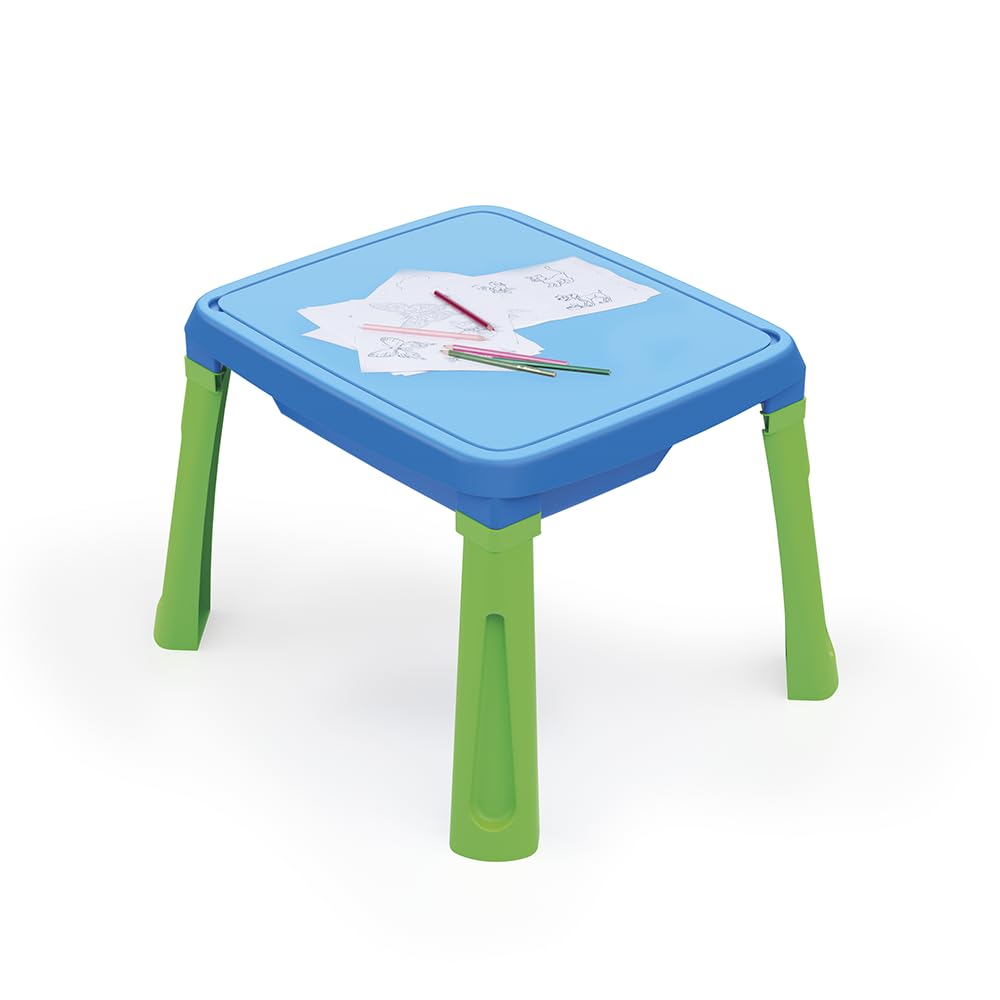 Dolu 3 en 1 Mesa de Agua arenosa con Mesa de Dibujo Verde Azul