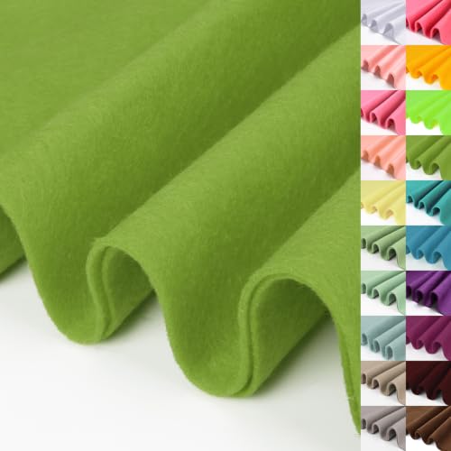 Image of Apple Green Large Felt Fabric 36 inch X 36 inch 1 Square Yard, 1.4 mm for Crafts | 1.4 mm Soft Felt Fabric Sheet for Crafts, Green Color Series Soft Nonwoven Fabric, Fit for Decoration, Sewing, DIY Crafts
