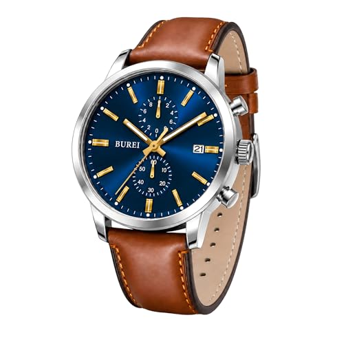 Montre pour homme bleu et marron idéale pour un style classique et tendance au quotidien