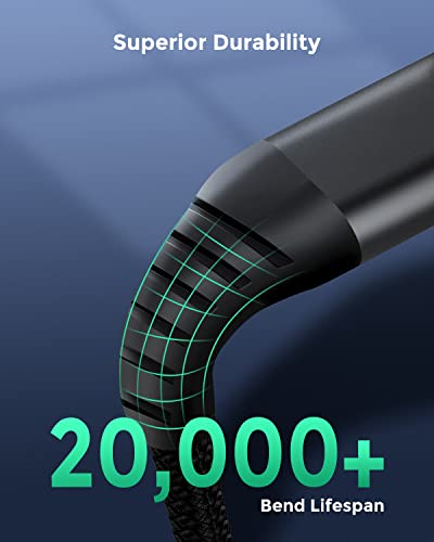 Htc Usb C To Usb C Charger Cable 6Ft, 𝟭𝟬𝟬𝙒 Pd Fast Charging Usb C Nylon Braided Type-C Charging Cord Compatible With Samsung Galaxy S21/S20+, Ipad Pro, Macbook Pro, Google Pixel And More (Black) #TOP3
