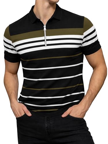 Image of Noble Monk Men's Regular Fit Polo Neck T-Shirt | Half Sleeve