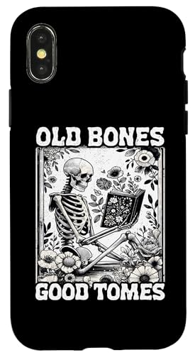 Old Bones Good Tomes Book Lover Bookworm �X�P���g���u�b�N �X�}�z�P�[�X iPhone X/XS �p