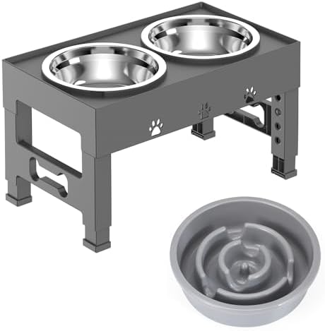 Dogs Ourpets Store-n- Feed Adjustable Raised Dog Bowl Feeder - Main Image