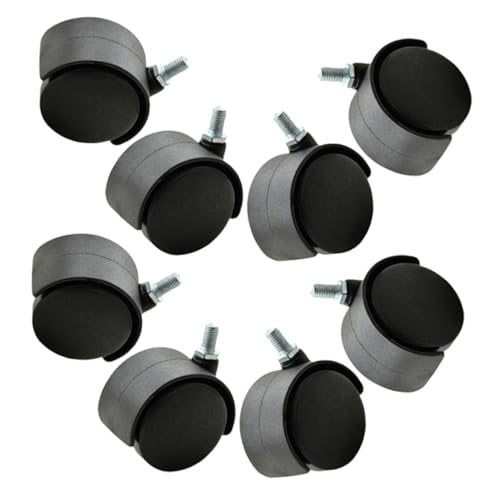 MOTHNUR 8個 ネジ式 万向脚輪 オフィスチェア用キャスター 静音で家具や床を保護 家具用交換用車輪