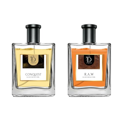 Image of Dionii Eau De Parfum Gift Set for Men | R.A.W, CONQUEST Perfume Set | Long Lasting Fragrance (2 x 50ml Each)