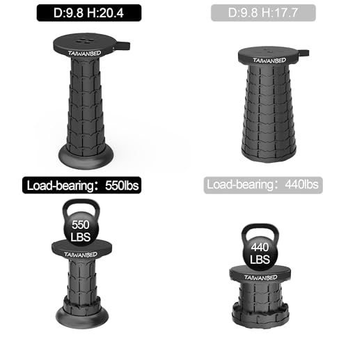 Image of 2026 Upgraded Taller 52cm Collapsible Stool with Cushion,Portable Seat,Telescoping Stools,Adujstable Camping Folding Chair for Adults,Maximum Loading 550Ib for Garden Travel Fishing BBQ