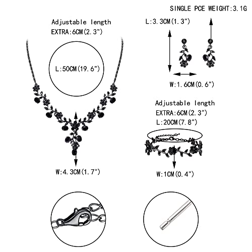 Conjunto de joyería para boda y damas de honor en fiestas elegantes 5