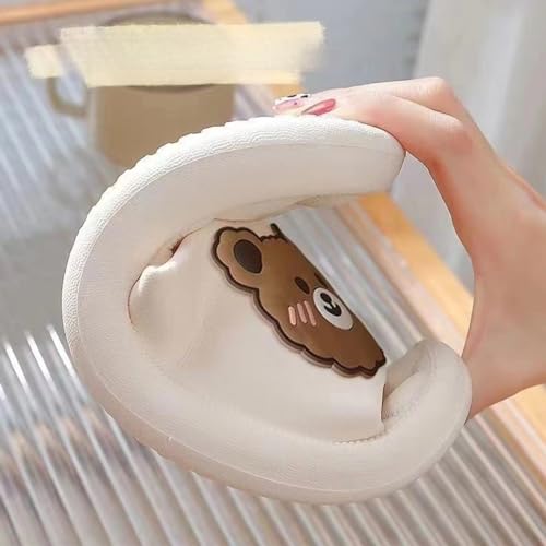 Bear Slippers for Women Men Indoor Slides Sandals Cute Cartoon Animal House Slippers Couple Thickened Sole Home Slippers Comfy House Shoes Outdoor Shoes4