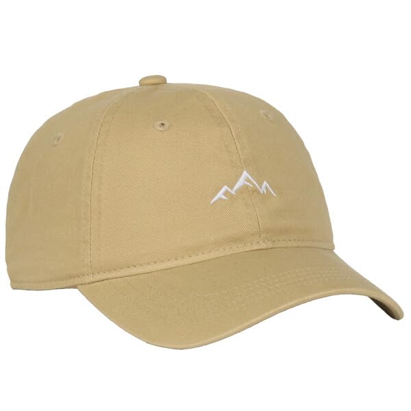 Image of Outdoor Cap Mountain Embroidered Dad Hat Adjustable Soft Cotton Polo Style Unstructured Baseball Cap for Men & Women