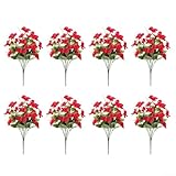 Matériau résistant aux UV : fabriquées à partir de soie et de plastique, ces fleurs sont résistantes aux UV, elles conservent leur apparence même lorsqu'elles sont exposées à l'extérieur pendant de longues périodes.