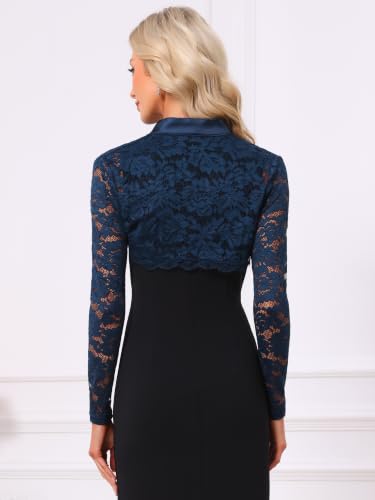 Image of Allegra K Victorian Shrug for Women's Lace Gothic Tie Neck Evening Bolero