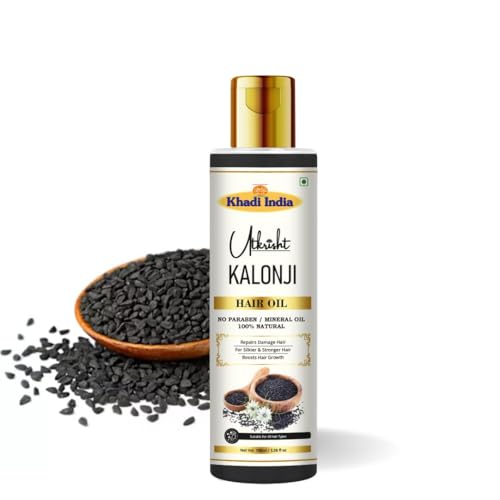 Image of Khadi Kalonji Hair Oil 100ml | Pure & Natural Black Seed Oil for Hair Growth, Strengthening & Scalp | Non Sticky, Paraben & Mineral Oil Free | For All Hair Types | Daily Use for Men & Women