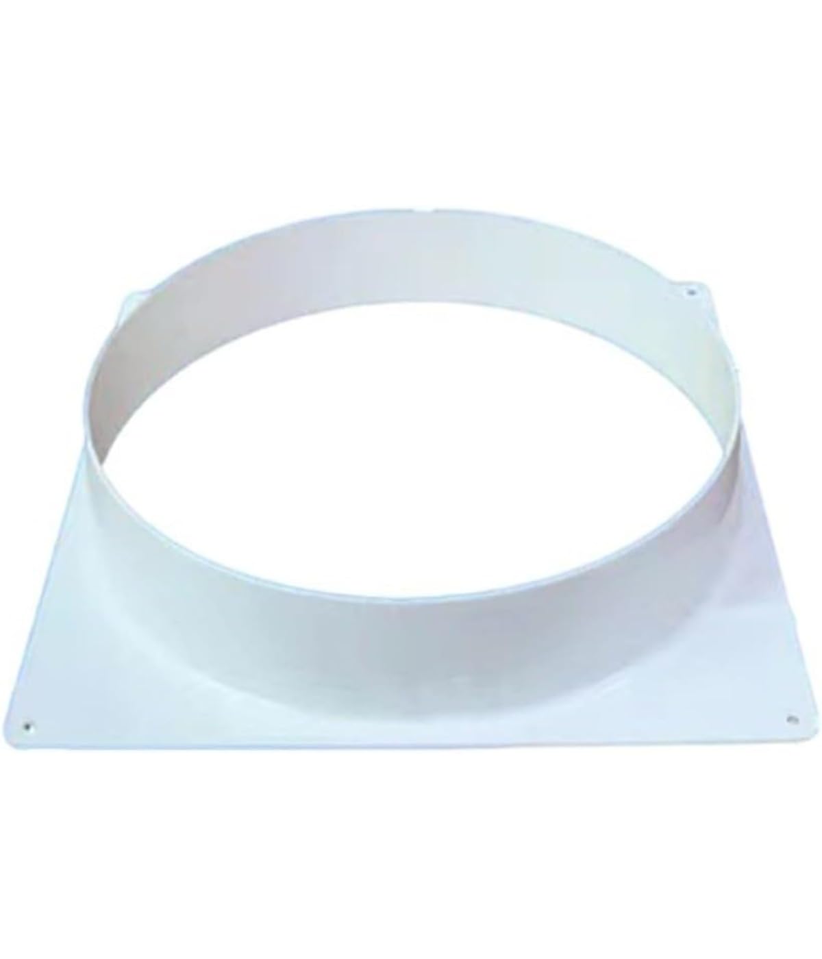 Ovhdriac Silver Plastic Flange Connector Straight Pipe Flange Duct Connector Flange For Heating Cooling Ventilation White 1 Piece (250Mm)