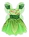 MSemis Costume Disfraz Hada de Bosque Niñas Vestido Princesa Tutú Verde Cosplay...