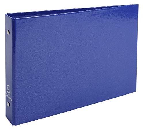 Exacompta 829E 10er Pack Ringbuch Iderama DIN A5 quer aus Karton mit Kunststoffbezug mit 2 Ringen 35 mm breit farbig sortiert ideal für Schule und Büro Ringhefter Ringordner Ringbuchordner