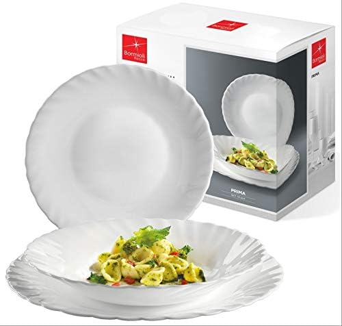 Rocco Bormioli Prima 18-Piece Tableware Set, Oval, White