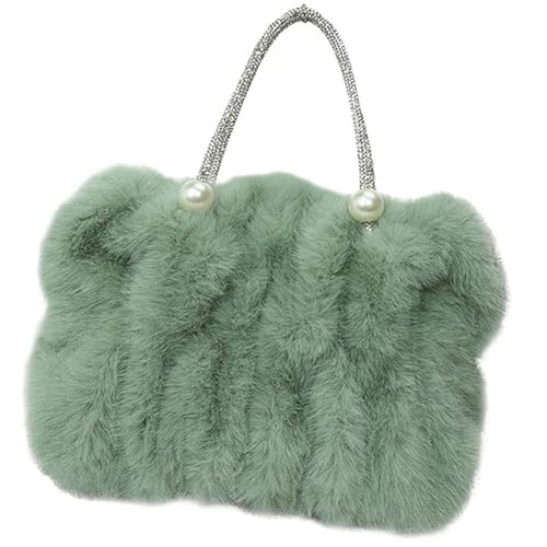 Plush Pearl Crossbody Bag Wallet Tote Bag Cross Body Bag for Woman Handbag Purse Fluffy Purse Cute Fuzzy Shoulder Bag
