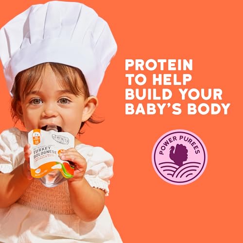 Image of Serenity Kids Bone Broth Puree Made With Organic Veggies | Clean Label Project Purity Award Certified | 3.5 Ounce BPA-Free Pouch | Free Range Turkey Bolognese | 1 Count