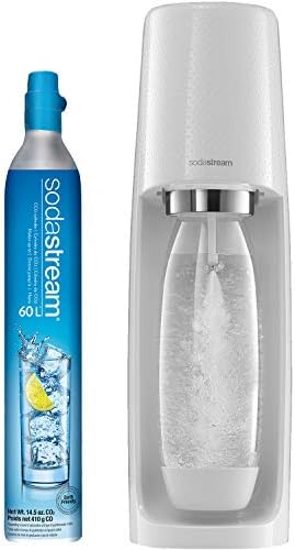 SodaStream Fizzi Sparkling Water Maker (White) with CO2 and BPA free Bottle