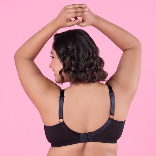 Image of NYKD NYB101B Cotton Non Padded Non Wired Full Coverage Everyday Bra M-Frame Bounce Control (Plus
