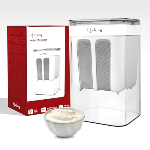 Image of Lifelong Hung Curd Maker & Yogurt Filter Strainer 1100 mL | BPA-Free Dahi & Greek Yoghurt Box with Fine Mesh & Lid | Multi Use - Thick Curd, Whey Separator, Soybean Milk, Kefir, Pulpy Juice & Coffee