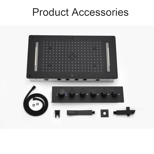 Ensemble de robinet de douche à LED en laiton de luxe - 6