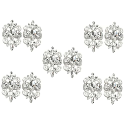 Pinces à chaussures décoratives amovibles : lot de 5 paires de boucles pour lacets de mariée