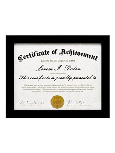Last G 8.5x11 Document Frame to Display 8.5 by 11 Inch Document Certificate Frames Standard Paper Frame Black