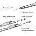 MozArt Mechanical Pencil Set with Case - 4 Sizes: 0.3, 0.5, 0.7 & 0.9mm with 30 HB Lead Refills Each & 4 Eraser Refills -Sketch, Drafting, Art, Drawing Supplies (Clear)