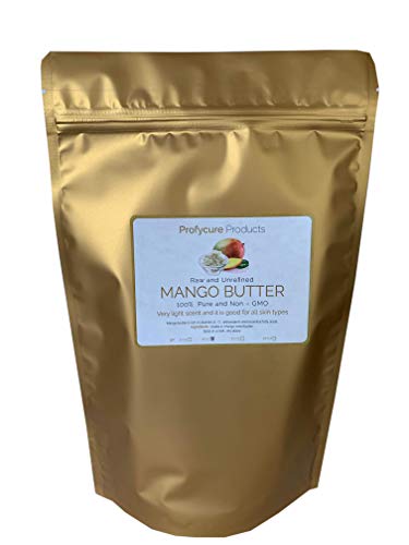 Mango Butter 16 oz (1 lb ) Natural Unrefined Pure 100% Raw , Moisturizing, Scent-free, Hexane-free Premium Grade for Soft Supple Skin and Healthy Hair , Nourishing & Healing Care & DIY- Made in USA