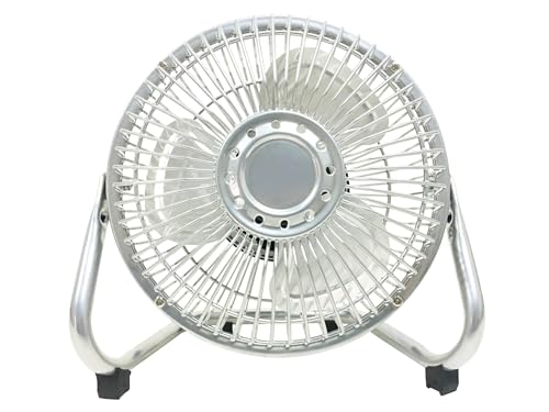 DISPAU Ventilador de Suelo 6' - 20W, 3 Aspas Metálicas, Motor Silencioso, 2 Velocidades, Inclinación Ajustable, Totalmente Ensamblado, Ideal para Oficina y Hogar