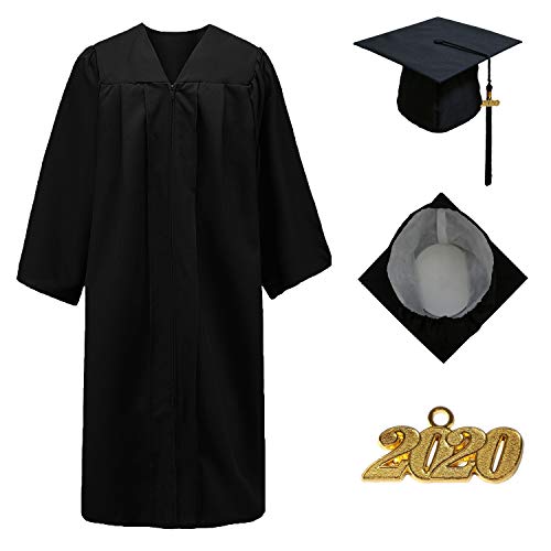 GraduationStudio Matte Unisex Graduation Gown Cap with Tassel 2018&2019, for High School