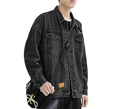 ジャケット　5L ブラック　黒　大きい オールシーズン Amazon | [everydress] メンズデニムジャケット ブラック