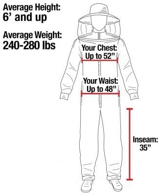 Miniatura 8 de Traje de apicultura para hombres y mujeres, traje de algodón con velo para apicultores principiantes y comerciales, cremalleras de latón y correas