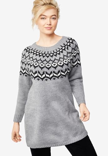 ellos Plus Size Fair Isle Sweater Tunic2