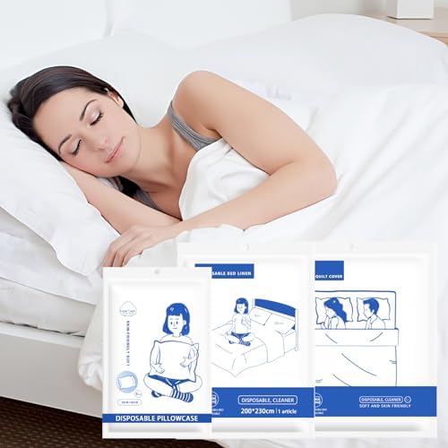 [1 Pack] Premium Disposable Queen Bed Sheets for Travel