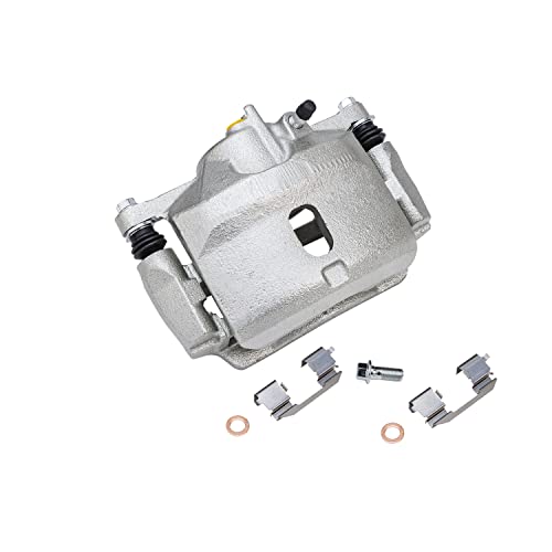 Image of Detroit Axle - Front Brake Kit for 1997-2000 Acura EL, 1996-2005 Civic | 2010-2014 Insight, 10.32'' inch Disc Brake Rotors Driver Side Brake Caliper Replacement