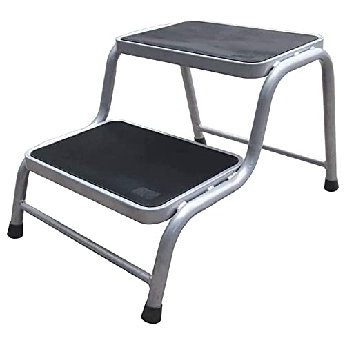 Taburete de escalera de hierro de 2 peldaños portátil para el hogar 2
